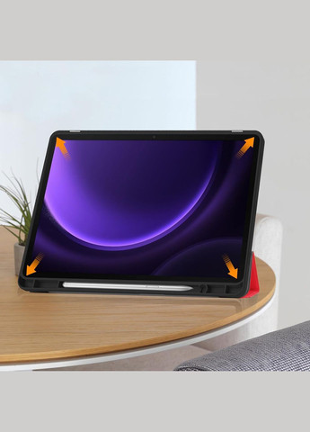 Чохол-книжка Flexible TPU Mate для Samsung Galaxy Tab S9 (SM-X710/SM-X716)/S9 FE (SM-X510/SM-X516B) Red (712531) BeCover (341491427)