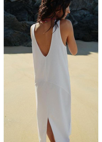 Білий комбінована поплінова сукня Zara