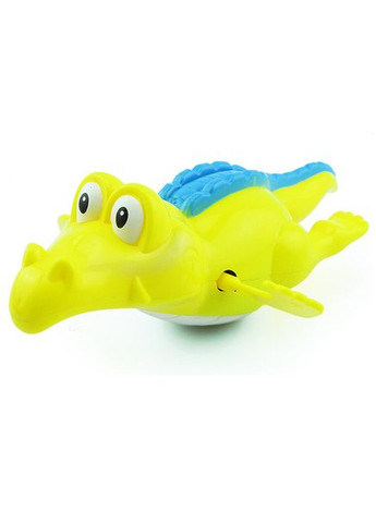 Дитяча водоплавна заводна іграшка для ванної 555 Крокодил Жовтий Bath Toys (327216353)