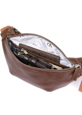 Сумка чоловіча через плече бананка на пояс 11315 Руда Grande Pelle (302007981)