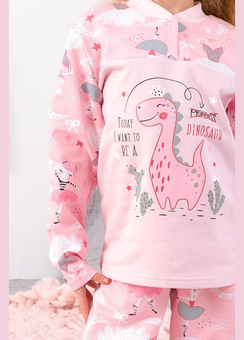 Розовая пижама для девочки на кнопке (p-12411) Носи своє