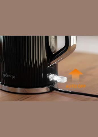 Електрочайник 1.7л, Strix-контроль, чорний матовий Gorenje (314747772)
