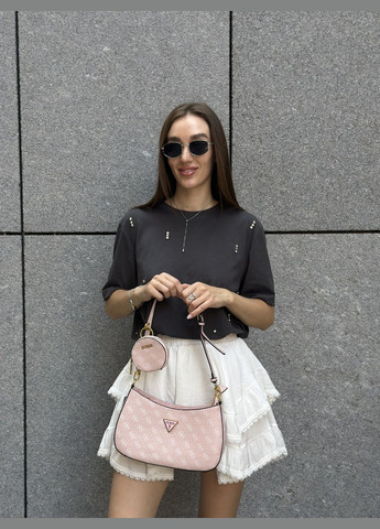 Жіноча сумка GUESS 016 рожева No Brand (299077405)