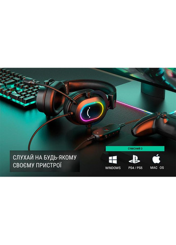 Гарнитура H6 RGB Black Fifine (311481250)