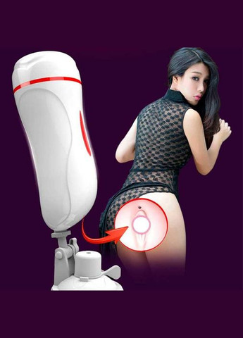 Мастурбатор із присоскою та вібрацією попавагіна " Love" - Червоний Eternal (300579894)