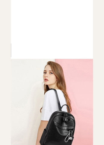 Жіночий рюкзак чорний прогулягковий КиП (270016526)