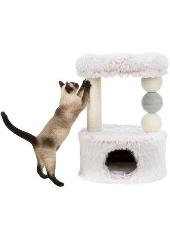 Царапка Harvey для кошек, джут/плюш/флис, 54х40х73 см (бело-розовый) Trixie (324625315)