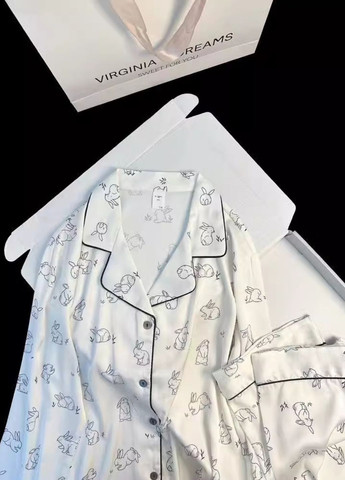 Біла піжама для дівчинки (підліткова) white rabbit vogue style170-176 No Brand