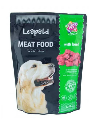 Консерва для взрослых собак Премиум мясной деликатес говядина 1250 г Леопольд (266274649)