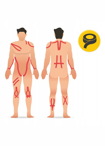 Лента кинезиологическая (кинезио тейп) 5 см x 5 м Red () 4FIZJO P-5907739318800 (344588353)