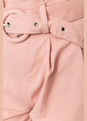 Шорты женские с ремнем и манжетом, цвет светло-фиолетовый, Ager (288750768)