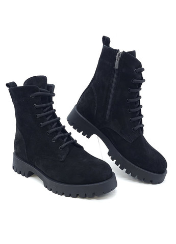 Осенние женские ботинки черные замшевые at-16-8 23 см (р) ALTURA