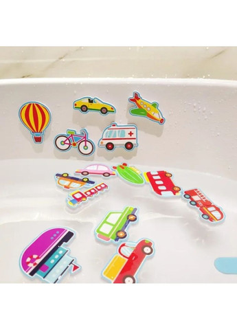 Аквапазли Транспорт набір 5 шт Іграшка у ванну ЕВА для ванни No Brand (345742920)