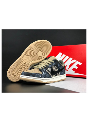 Комбіновані Осінні кросівки чоловічі low travis scott, вьетнам Nike SB Dunk