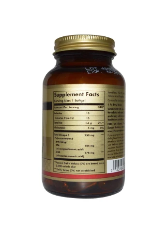 Риб'ячий жир, Омега - 3 (Omega-3, EPA DHA),, 950 мг, 50 кап. Solgar (364312335)