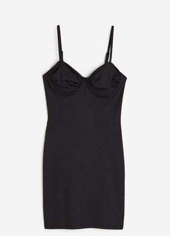 Черное кэжуал платье H&M однотонное