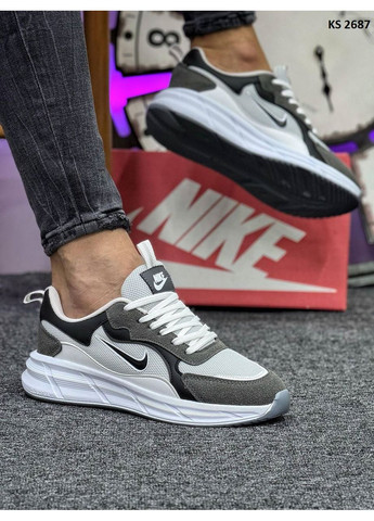 Черные летние кроссовки nike racer dark gray найк рейсер No Brand