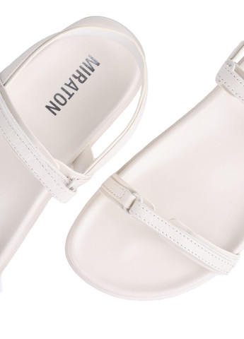 Молочные женские сандалии 202-3106-1-2g рисовая кожа MIRATON