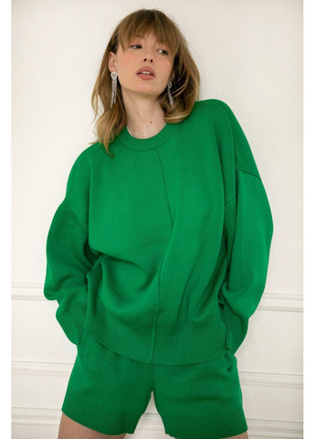 Зеленый свитшот "рубчик" Merge