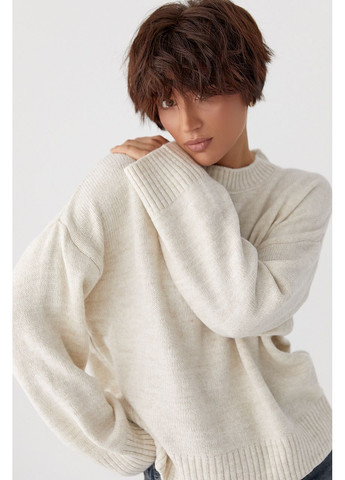 Вязаная однотонная кофта свободного фасона Lurex (364813701)