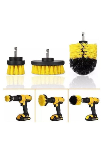 Набір щіток універсальний для чистки 3 насадки під шуруповерт дриль (М1140050) No Brand (303925128)