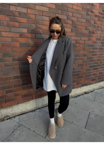 Сіре демісезонне 🖤 Піджак-пальто "Urban Grace" Vione