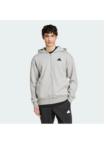 Толстовка Future Icons Doubleknit Full-Zip Sportswear Grey IW8597 adidas (399353528)