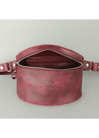 Кожаная поясная сумка бордовая винтажная The Wings (348358875)