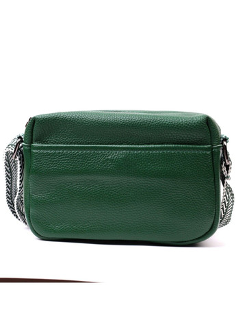 Сумка на одне відділення для стильних жінок із натуральної шкіри 22603 Зелена Vintage (297956949)