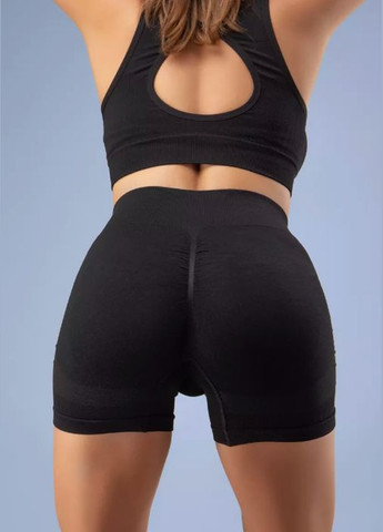 Спортивный женский костюм топ и шорты с пушап эффектом фитнес комплект для тренировок No Brand (329889569)