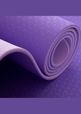 Килимок для йоги та фітнесу TPE Фіолетовий FI-2430 Record (342105077)