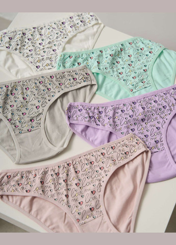Жіночі трусики з написом Love me 5 шт. Nicoletta (322126746)