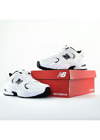Білі Осінні кросівки чоловічі і жіночі new balance 530 white black premium | нью беланс 530 білі No Brand