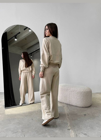 Жіночий костюм двійка колір світло-бежевий р.42/44 450423 New Trend (282926779)
