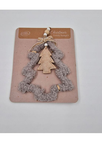 Подвеска в форме елки из плюша и фетра Teddy hanger 15см светло розовая No Brand (363320405)