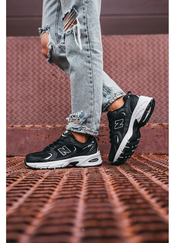 Чорні Осінні кросівки чоловічі new balance 530 black white нью беланс 530 No Brand