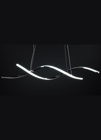 Люстра світлодіодна підвісна LED світильник для квартири на стелю лед 27355 Хром 25-100х14х103 см. Sunnysky (364755596)