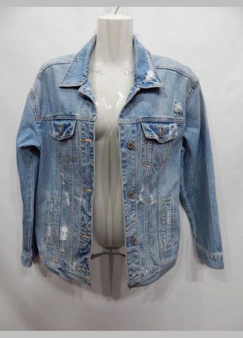 Блакитна демісезонна куртка жіноча джинсова vintage, rus р. 46-48, eur 38 033dg Hollister