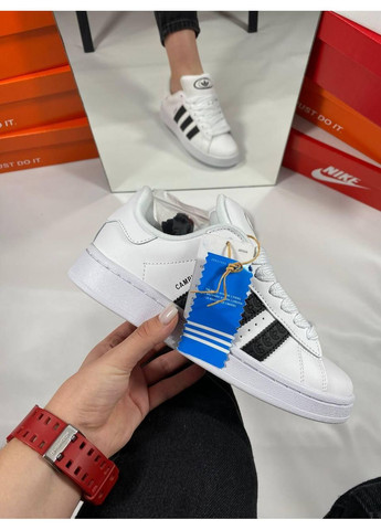 КРОССОВКИ ЖЕНСКИЕ ADIDAS CAMPUS 00S WHITE BLACK АДИДАС КАМПУС No Brand чёрные демисезоны (368862391)