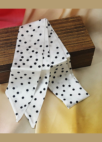 Галстук-шарф женский с принтом горохи 5х90 см No Brand (336546055)