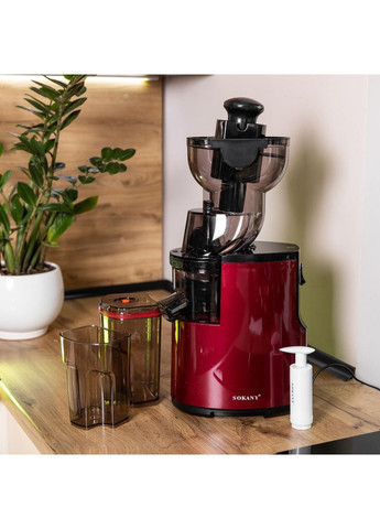 Соковижималка шнековая для томатов 300 Вт 2 скорости Красная JE-25 Sokany (370373613)