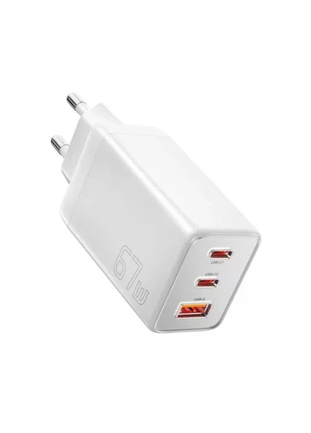 Мережевий зарядний пристрій 1USB 2T-C 67W white (ECT67W-LJB02-Z) Essager ECT67W Gan (340062664)