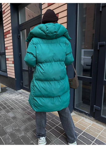 Зеленый демисезонный Пуховик Style Point