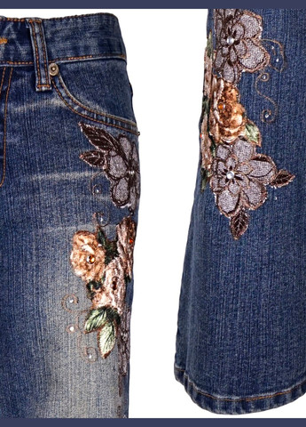 Женские винтажные клешеные джинсы 1 Синий Tantra - (292394794)