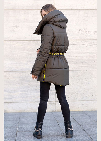 Оливкова (хакі) зимня зимова куртка магда хакі MioRichi