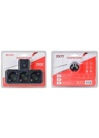 Розгалужувач 3 розетки 10A (F301-Black) Voltronic (374314840)