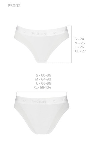 Белый демисезонный трусики с прозрачной вставкой ps002 panties white, size s Passion