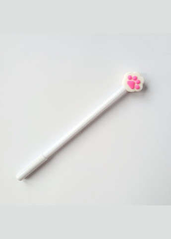 Гелевая ручка в корейском стиле с объемной фигуркой кошачей лапки белая черная гелевая паста, сменный стержень No Brand (320916962)