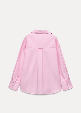 Светло-розовая рубашка однотонная Zara