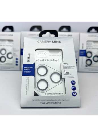 Лінзи на камеру для 16 PRO захисне скло AR + AF айфон комплект 3 шт camera lens Silver No Brand (369137616)